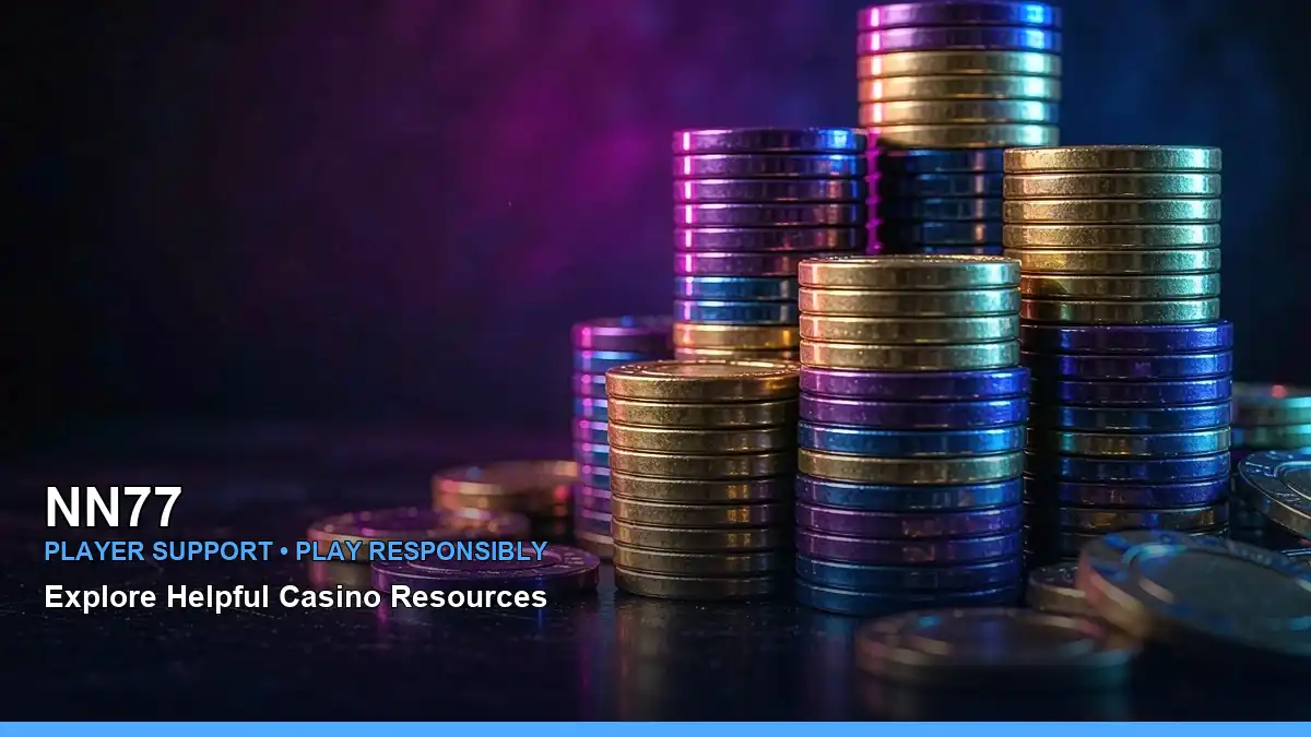 NN77 live casino table games arranged in a mobile-friendly flat-lay composition