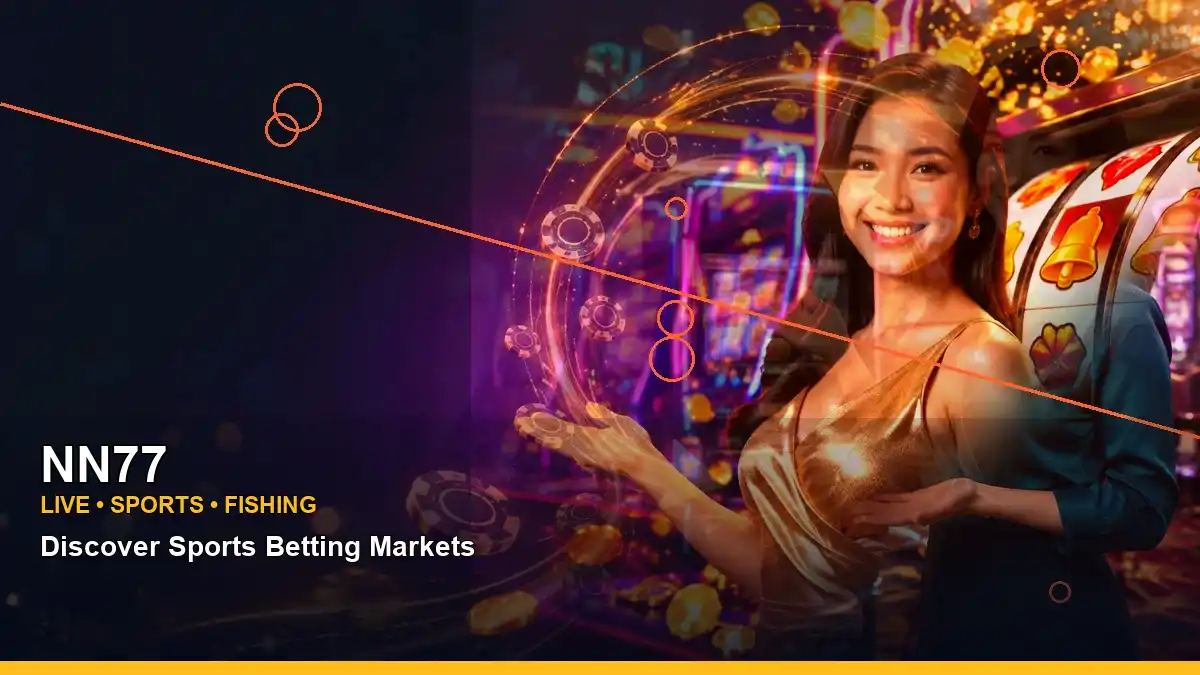 NN77 reels and casino bonus games with a Filipina casino host in a polished right-framed layout